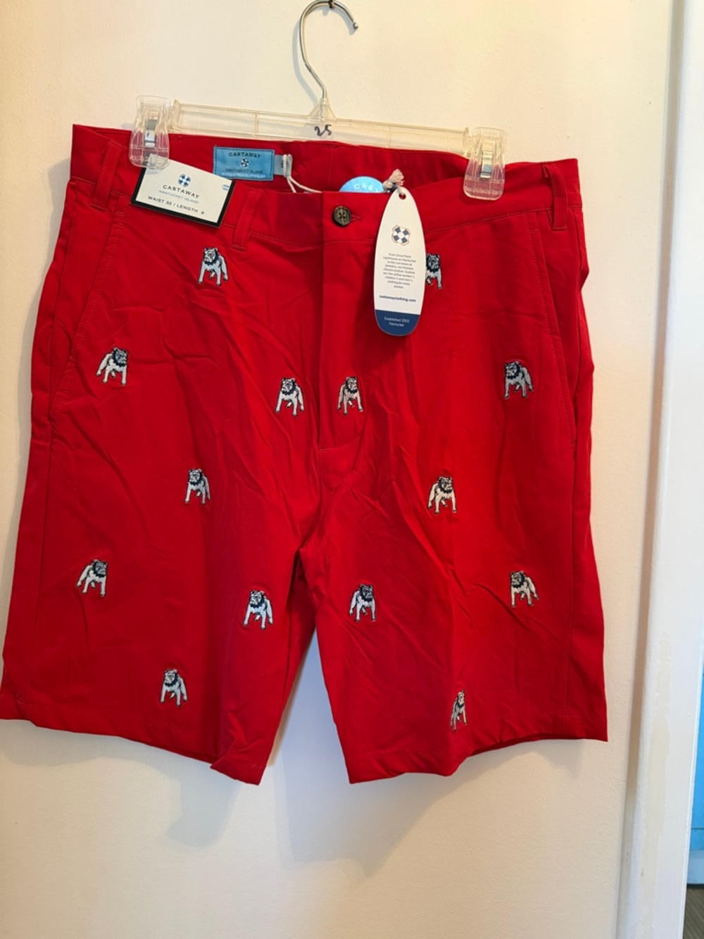 NWT Castaway Red Bulldog Casual Shorts